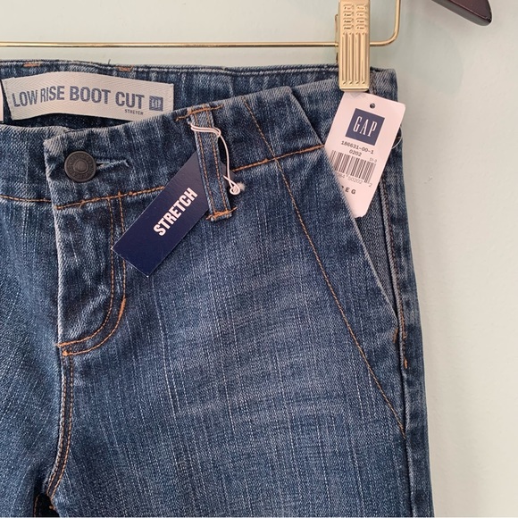 NWT Vintage GAP 2003 Low Rise Boot Cut Stretch Denim Jeans 2 Deadstock - Picture 3 of 8